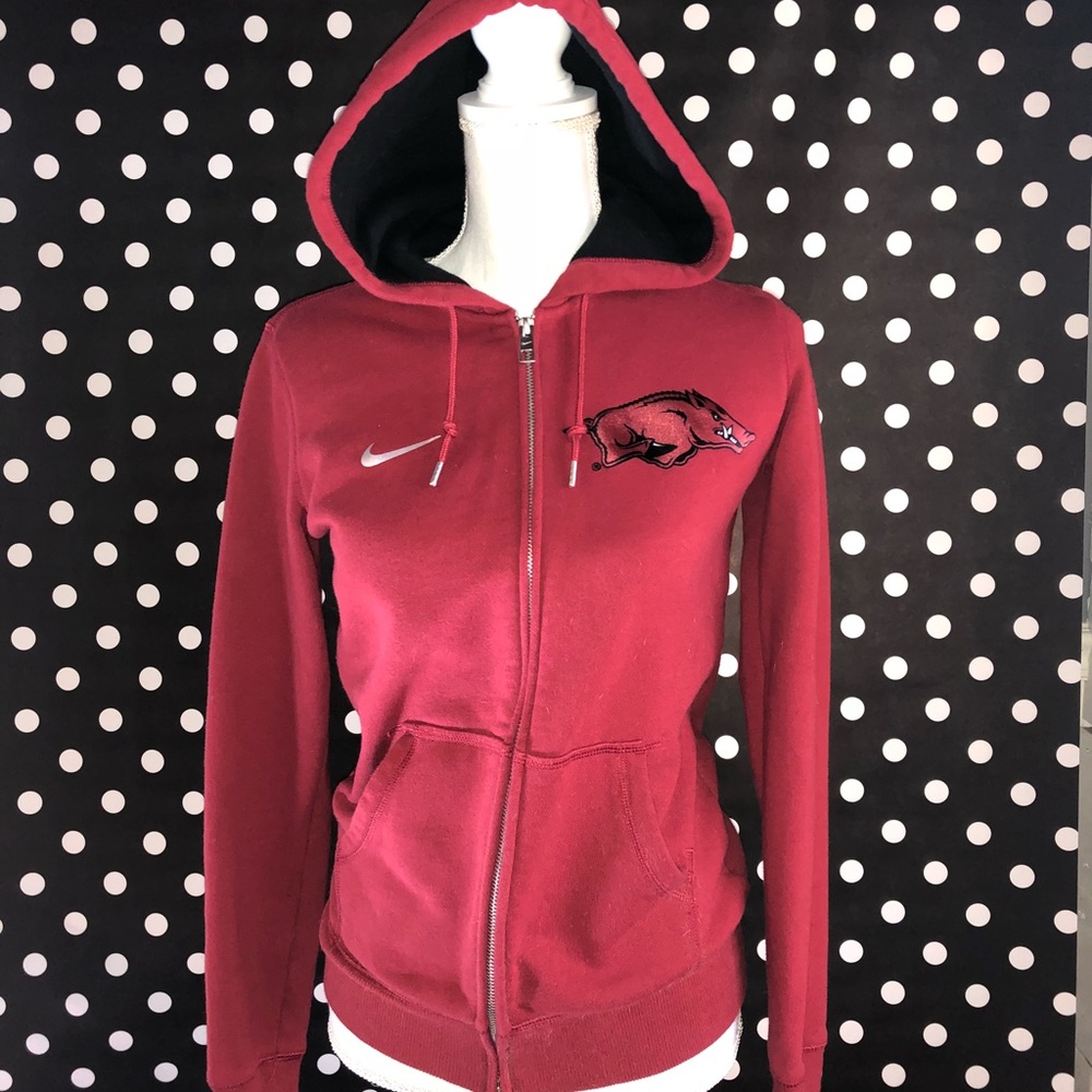 Nike Razorback Zip Up Hoodie, Size Medium.